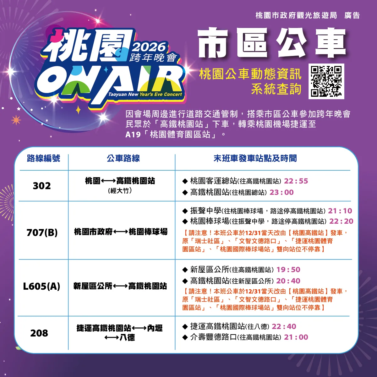桃園跨年晚會 2026 主持人 演唱會 晚會 卡司 直播 線上看