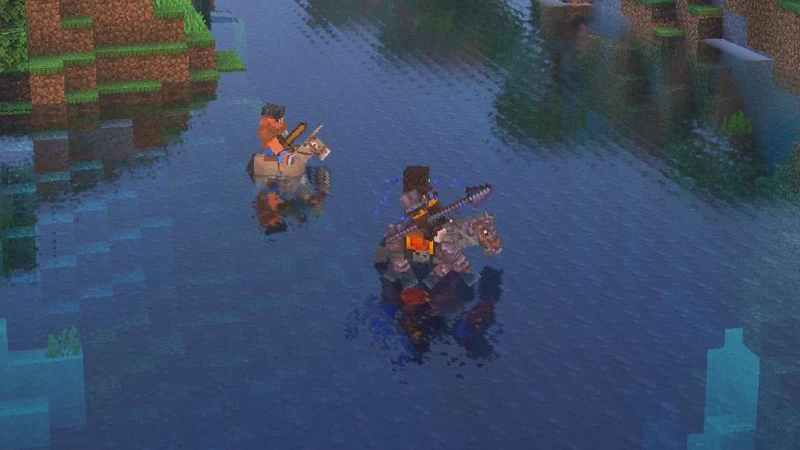 Minecraft 全新版本 MountsOfMayhem 長矛 殭屍馬 鸚鵡螺