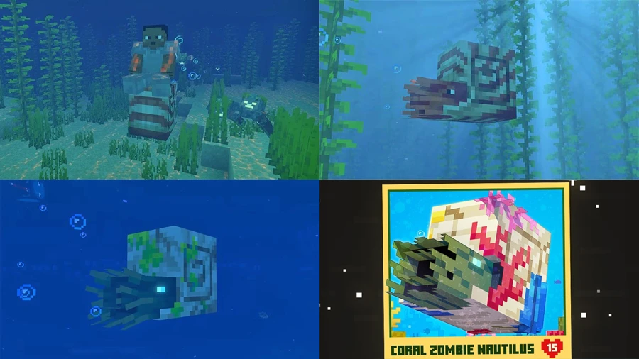 Minecraft 全新版本 MountsOfMayhem 長矛 殭屍馬 鸚鵡螺
