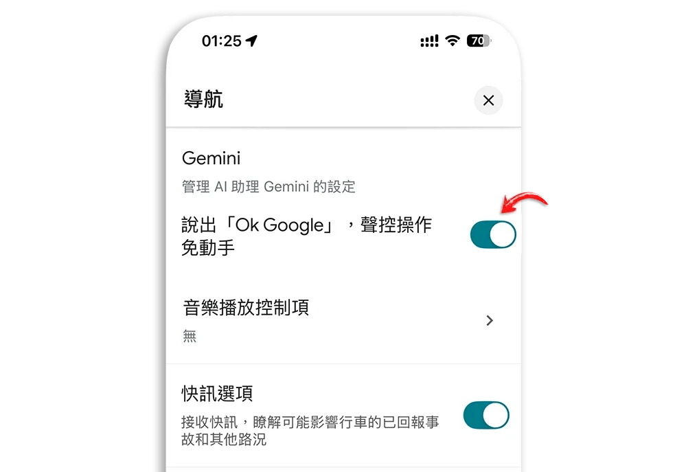 Google Maps 導航 Gemini