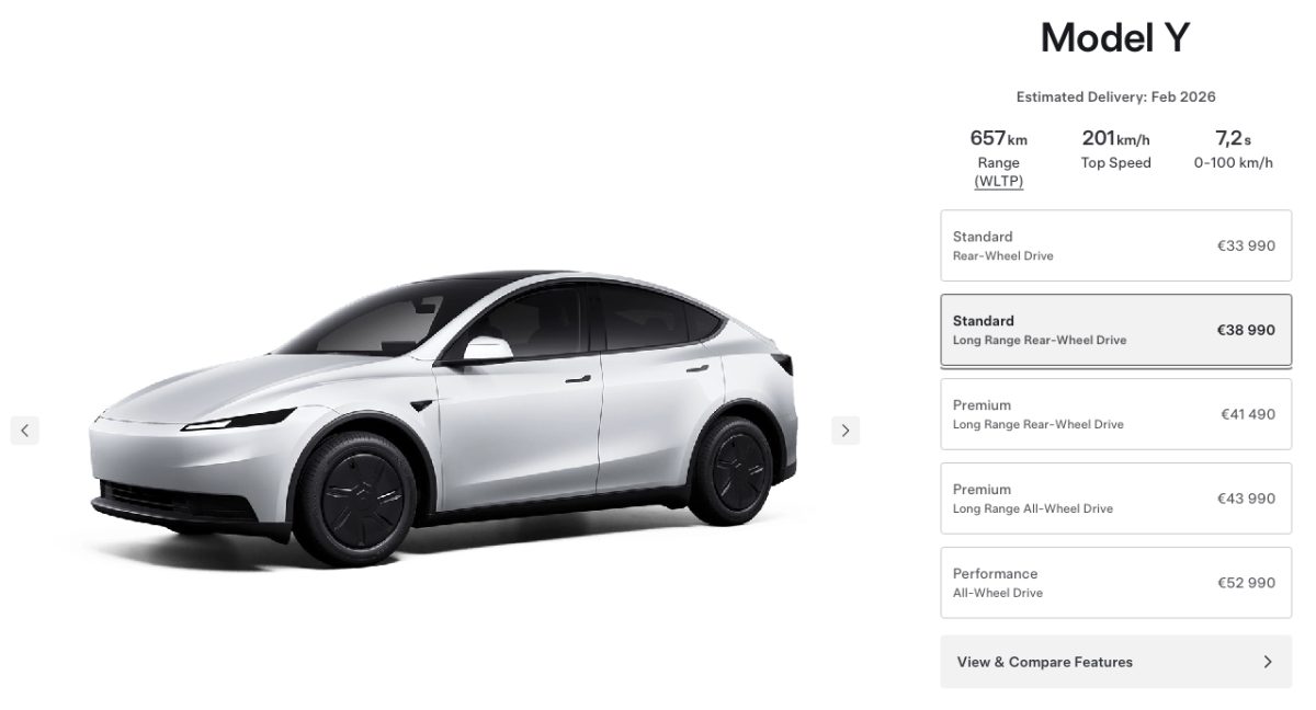 特斯拉 Tesla Model Y Model Y Standard LR RWD Model Y Standard