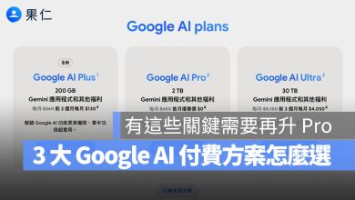 Google AI Plus Pro Ultra 方案 選擇 Gemini