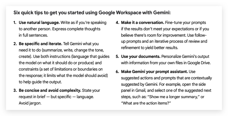 Gemini Prompting guide 101