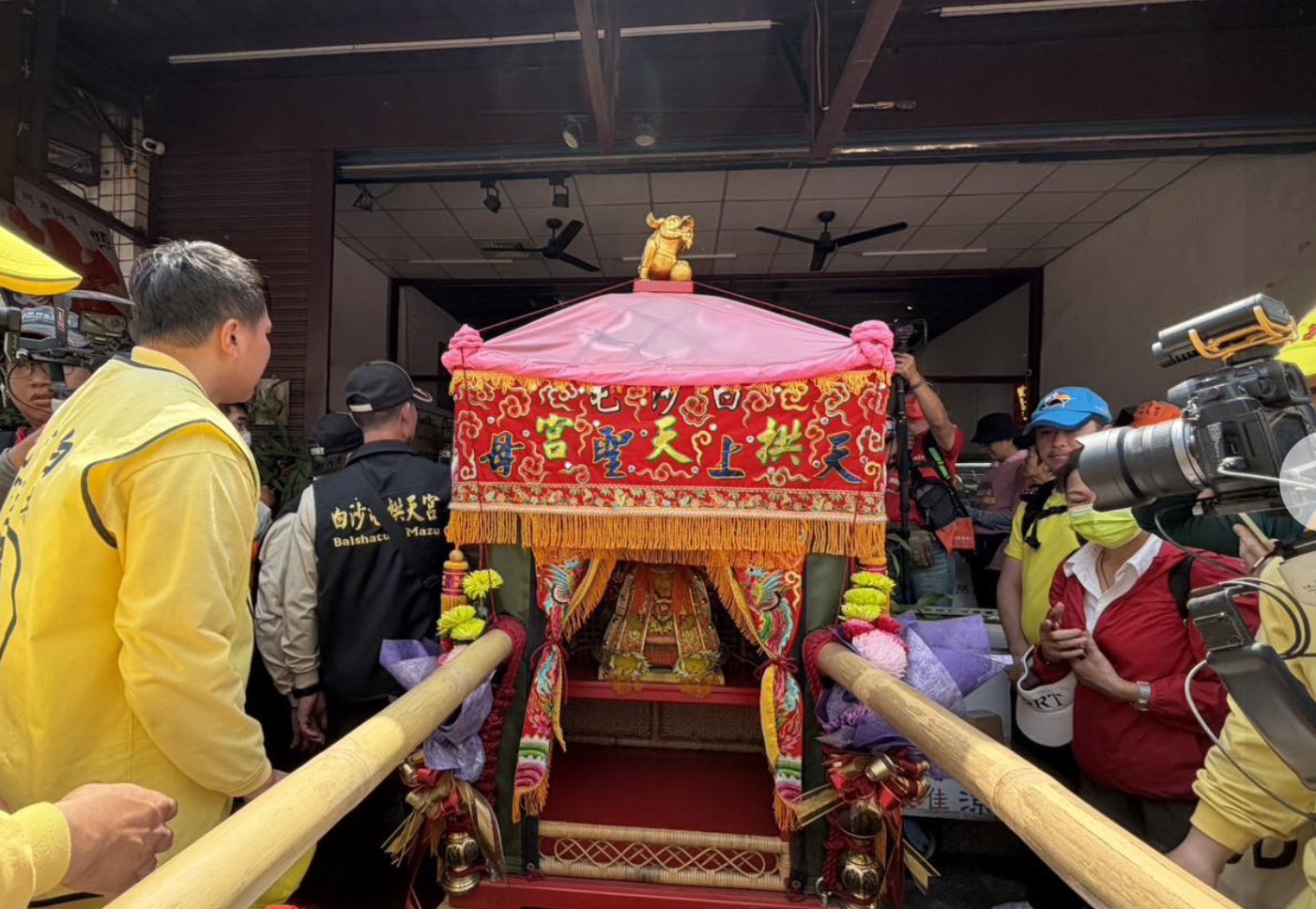 白沙屯媽祖停駕。圖源:白沙屯拱天宮FB