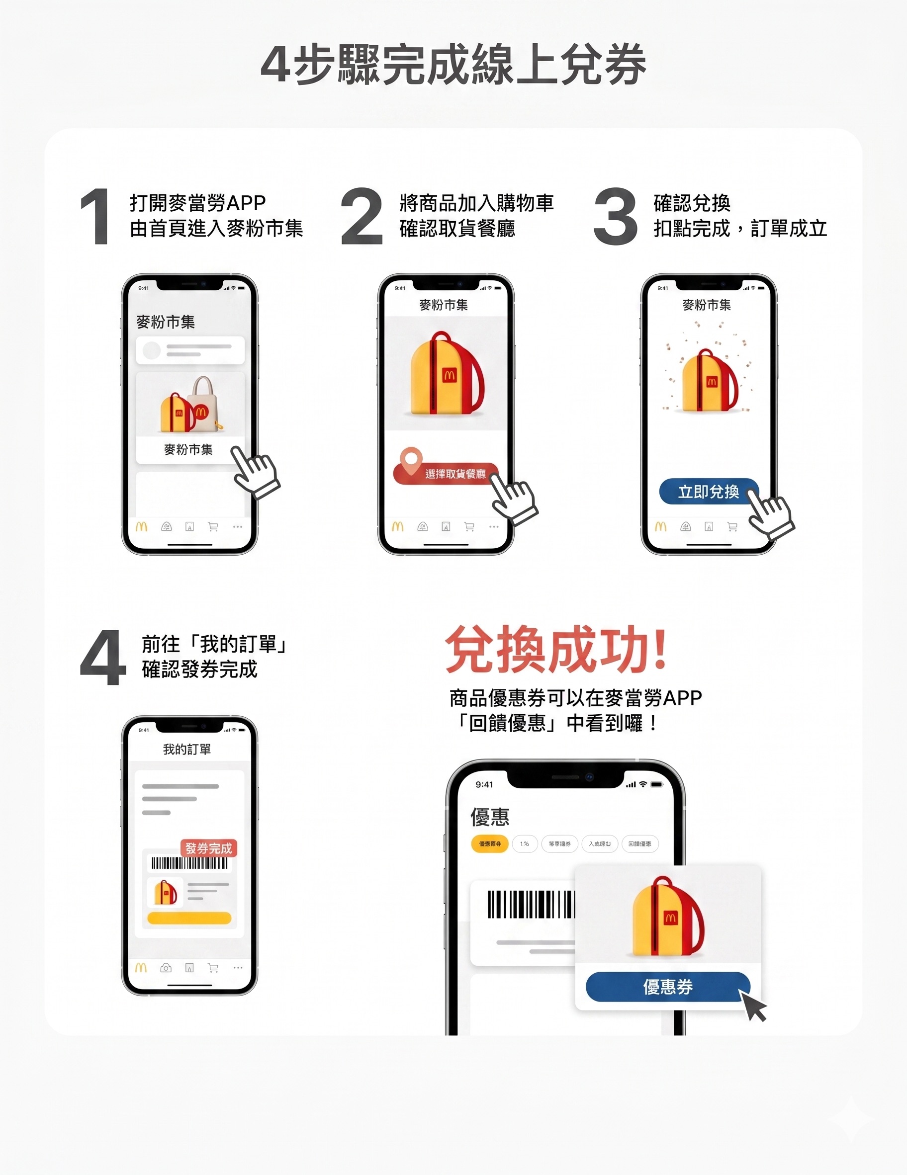麥當勞貓窩袋怎麼拿？兌換