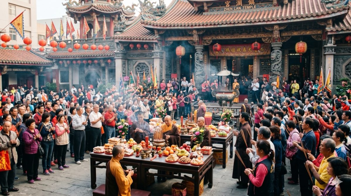 大甲媽祖祝壽大典示意圖。圖為模擬示意圖。