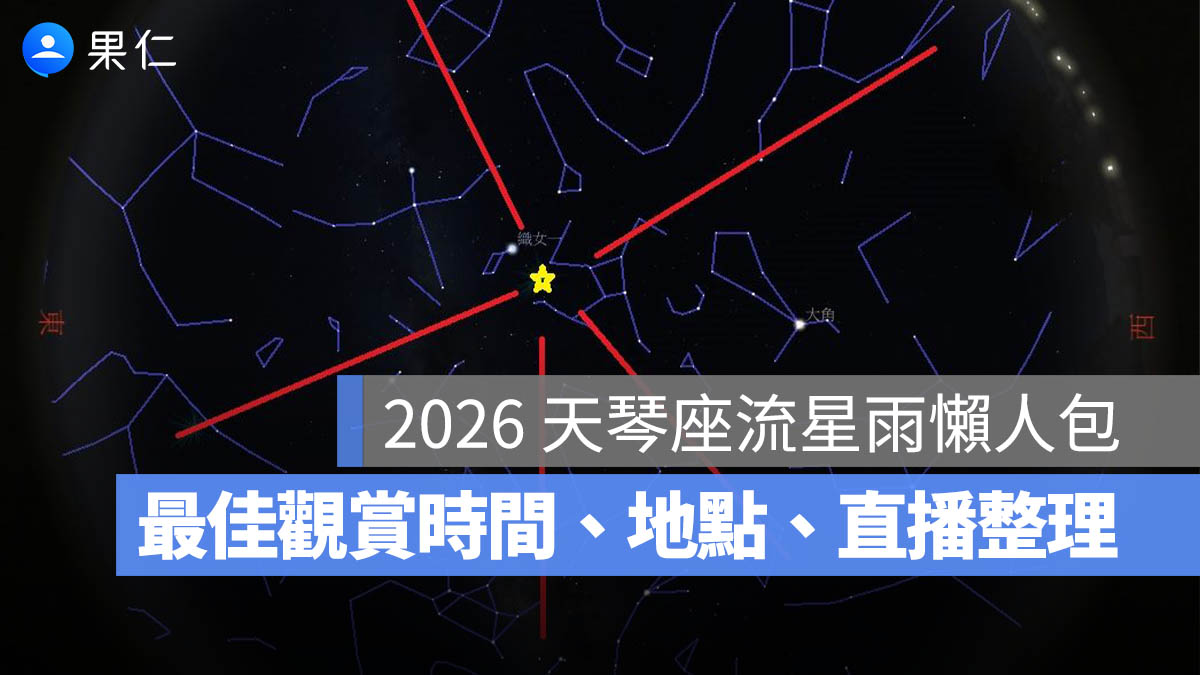 2026 天琴座流星雨哪裡看?4/23 凌晨極大期!最佳觀賞時間、地點、直播 LIVE 線上看整理