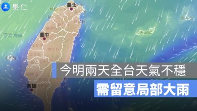 今明兩天轉涼，鋒面通過全台有雨！週日短暫回溫，51 連假再有鋒面接近