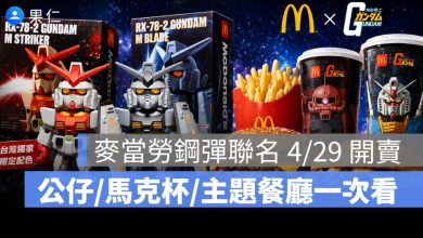 麥當勞鋼彈聯名 4/29 開賣！獨家公仔、馬克杯、主題餐廳一次看