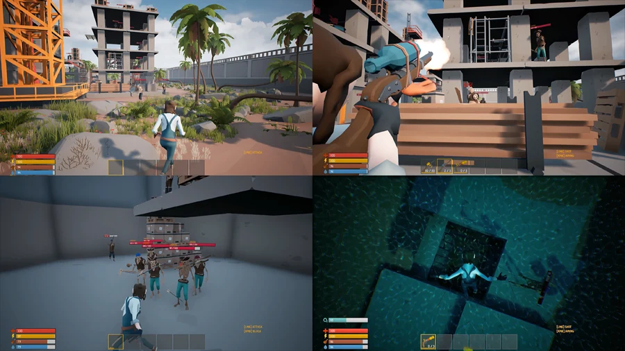Steam 限免遊戲 SurrounDead Poly Construction 生存冒險遊戲