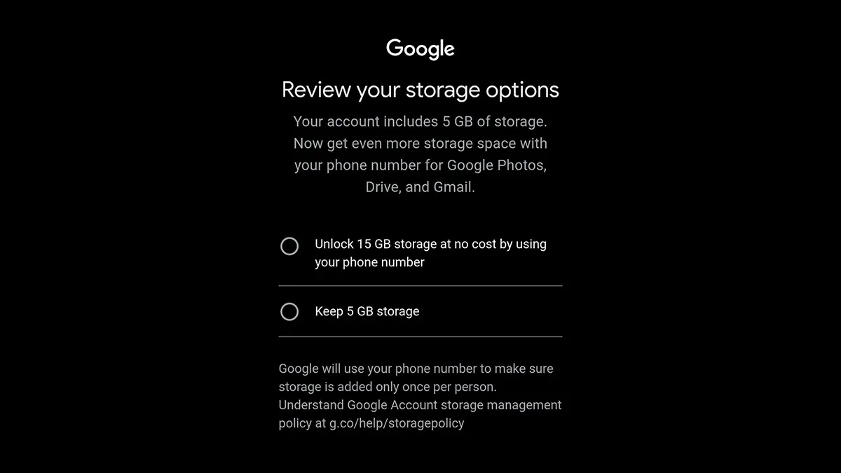 Google Google 雲端空間