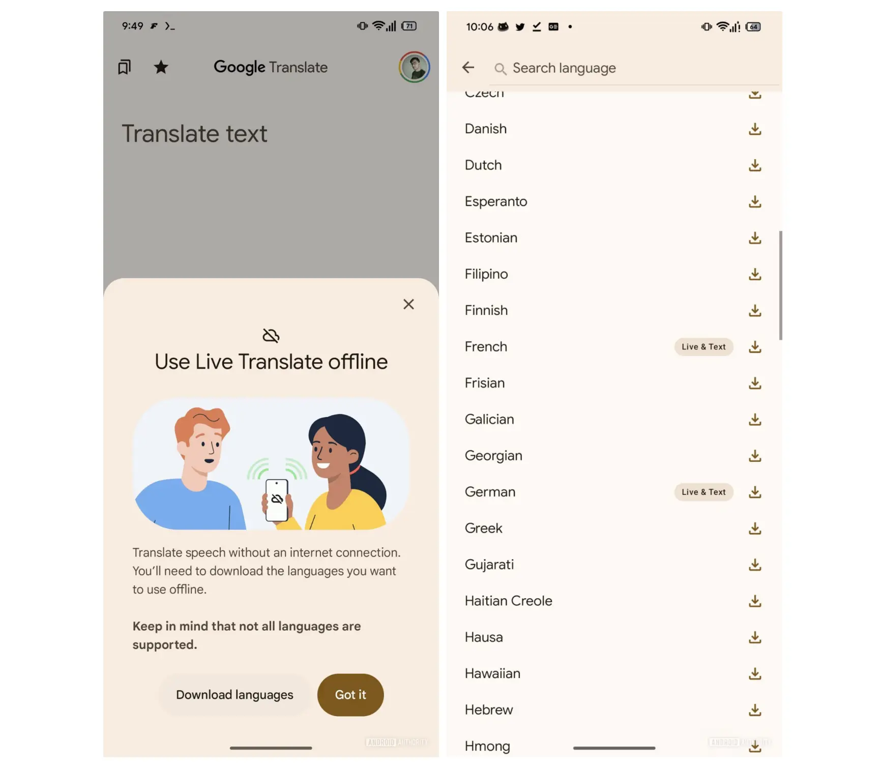 離線即時翻譯 Google 翻譯