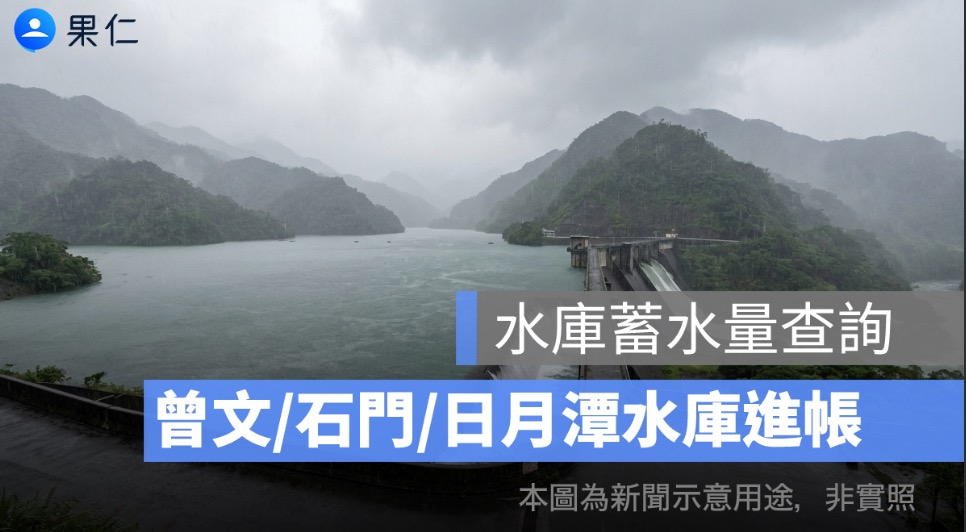 水庫蓄水量查詢：梅雨補水 1.1 億噸，曾文、石門、日月潭水庫進帳明顯