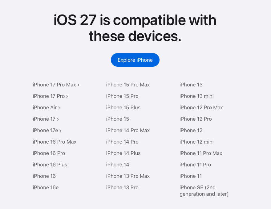 iOS 27 WWDC iOS 27 Beta iOS 27 Beta 更新 iOS 27 Beta 下載 iOS 27 開發者測試版 iOS 27 Developer Beta