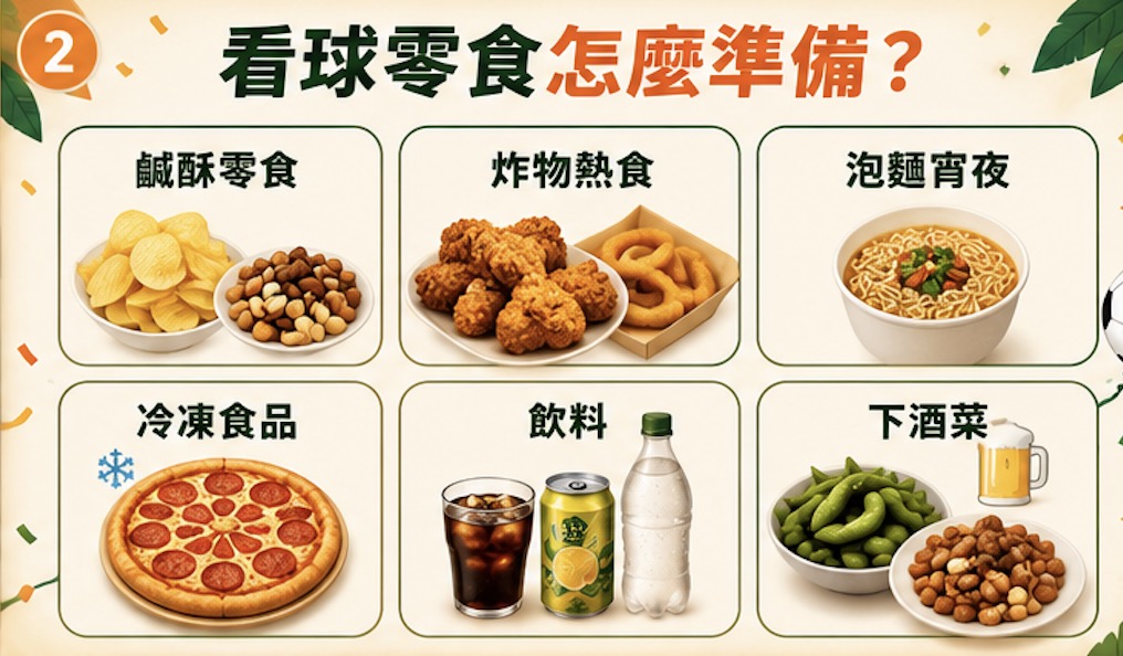 世足看球零食怎麼選