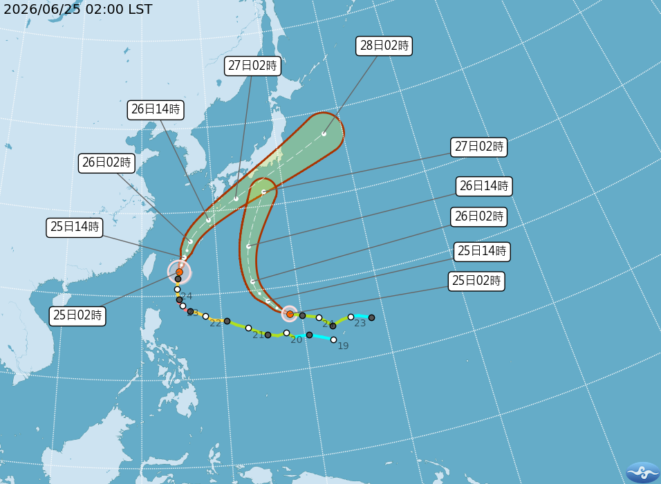 米克拉颱風動態。圖：氣象署