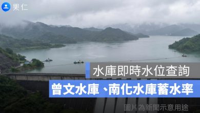 水庫即時水位查詢：曾文水庫、南化水庫蓄水率與南部水情一次看