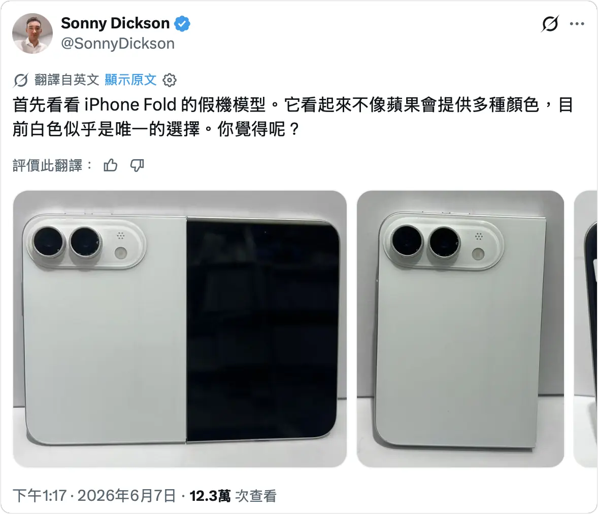 摺疊 iPhone iPhone Fold