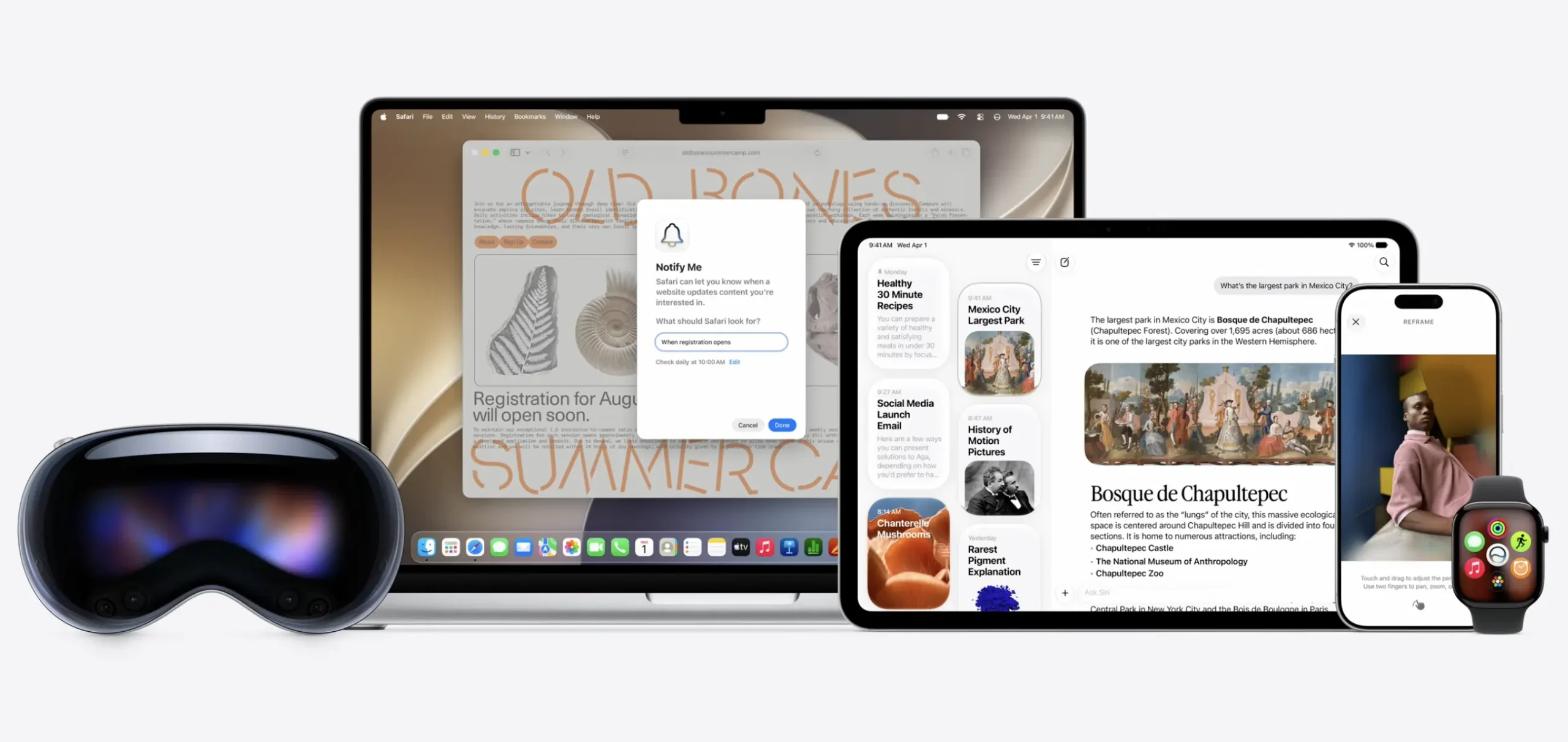 iPhone iPad Mac Apple Watch Vision Pro