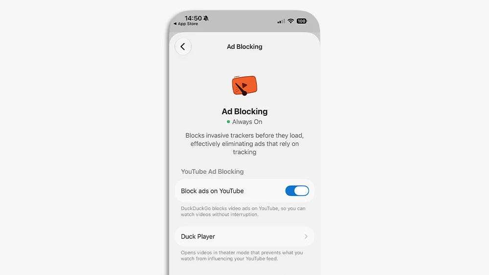 DuckDuckGo YouTube 擋廣告