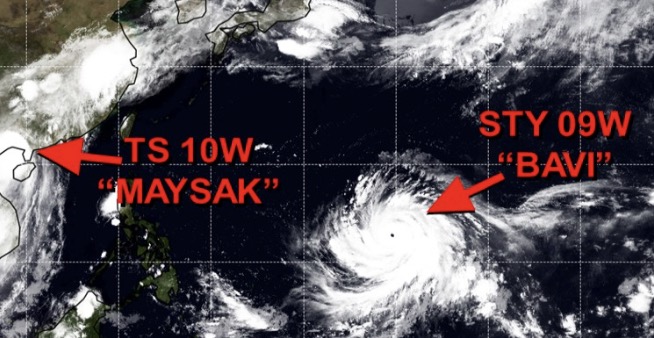 巴威颱風暴風圈大。圖：美國聯合颱風警報中心 JTWC