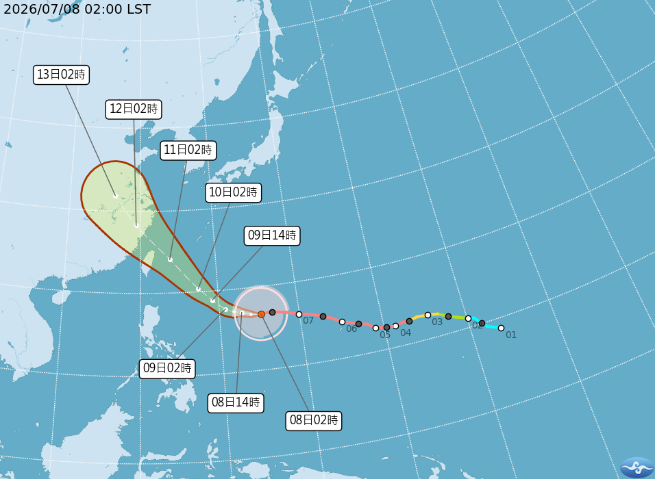 巴威颱風 7/8 最新動態