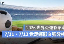 2026 世界盃運彩賠率：7/11、7/12 世足 8 強分析，西班牙、阿根廷受看好
