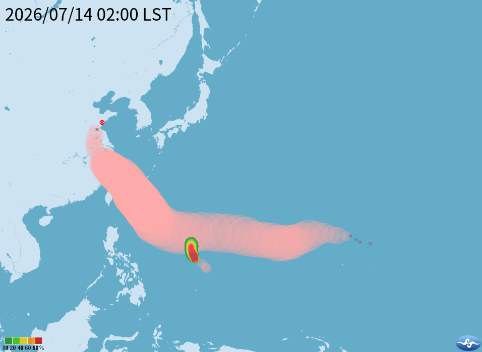 海神颱風路徑 7/14