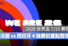 2026 世界盃 7/15 賽程：7/15 法國 vs. 西班牙，世足 4 強賽前重點、直播轉播平台一次看（圖源：FIFA FB）