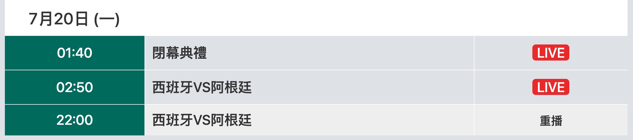 2026 世足冠軍賽轉播表(圖源:擷取自台視節目表官網)