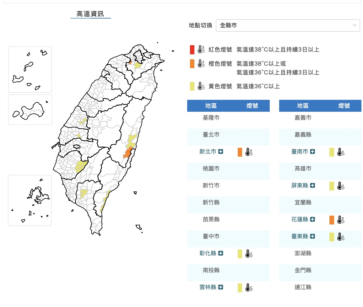 高溫警報。氣象署