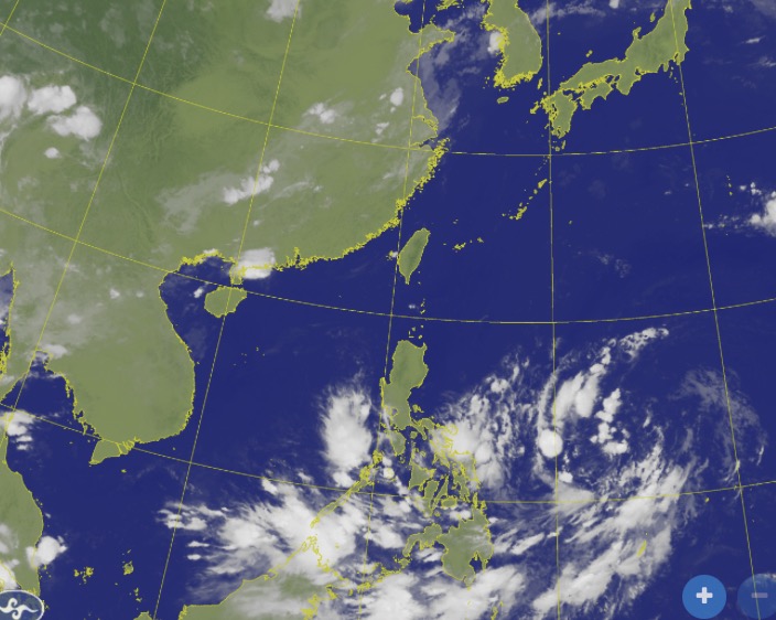 衛星雲圖。中央氣象署