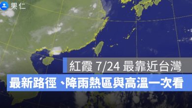 紅霞颱風恐生成！7/24 最靠近台灣，最新路徑、降雨熱區與高溫一次看