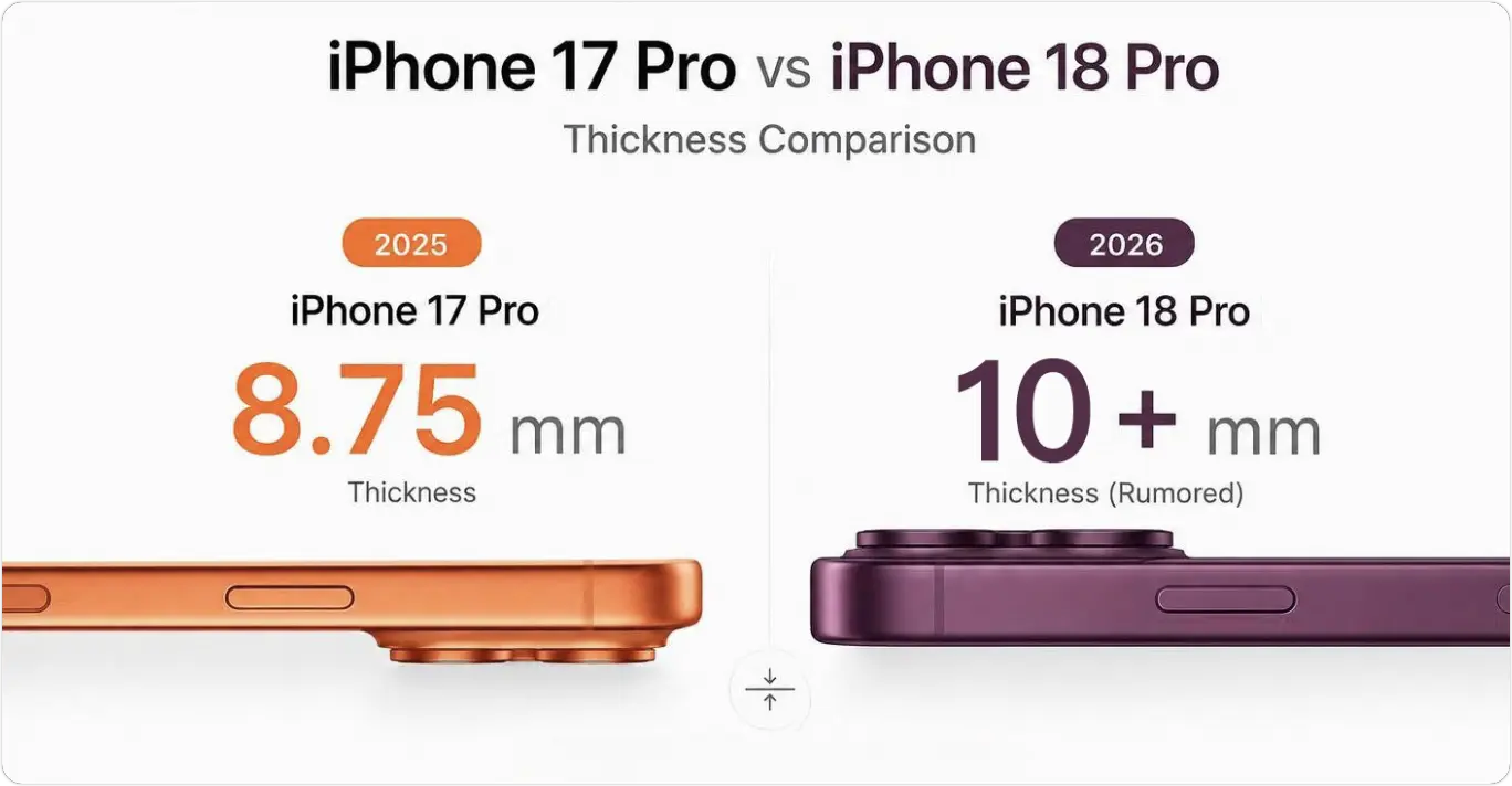 iPhone 18 Pro 厚度
