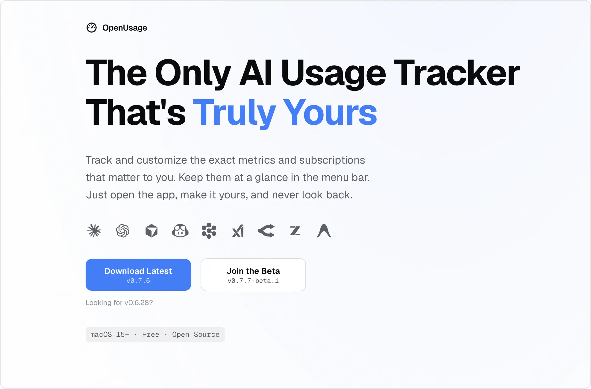 OpenUsage AI Code 額度